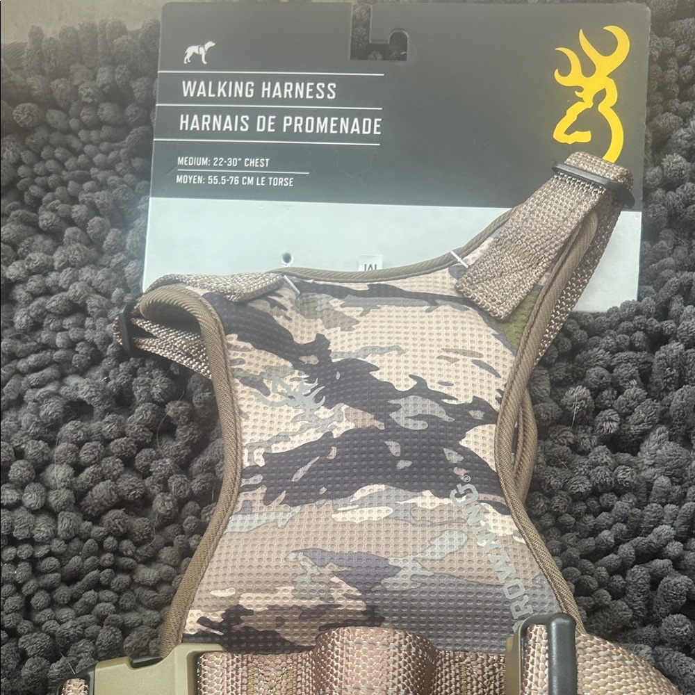 Browning Camo Walking Harness - Brown, Tan, Green